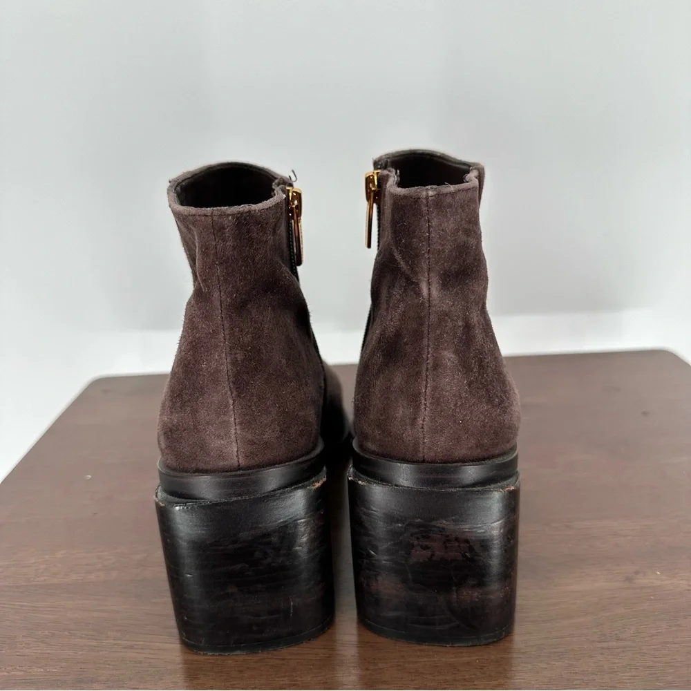 Vince Camuto Kelmi Brown Suede Ankle Boots Sz 9 Womens